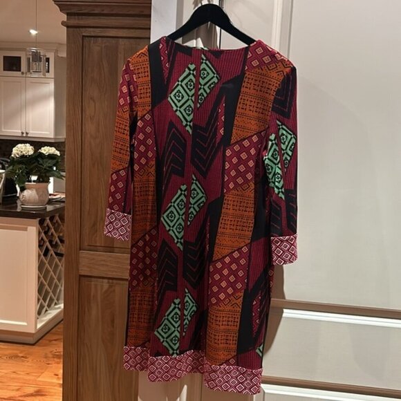 DIANE VON FURSTENBERG 10 rose shirt dress print - Picture 8 of 10